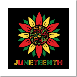 Juneteenth Sunflower breaking every chain since 1865 Posters and Art